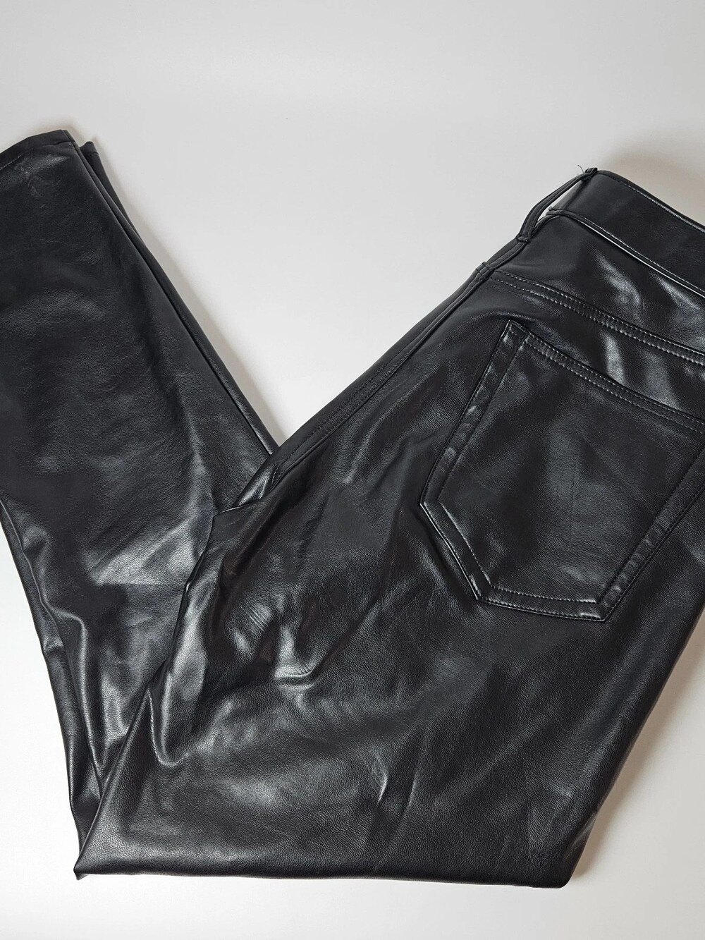 Abercrombie & Fitch Skinny High Rise Faux Leather Pants Black Women's Sz 29 Y2K